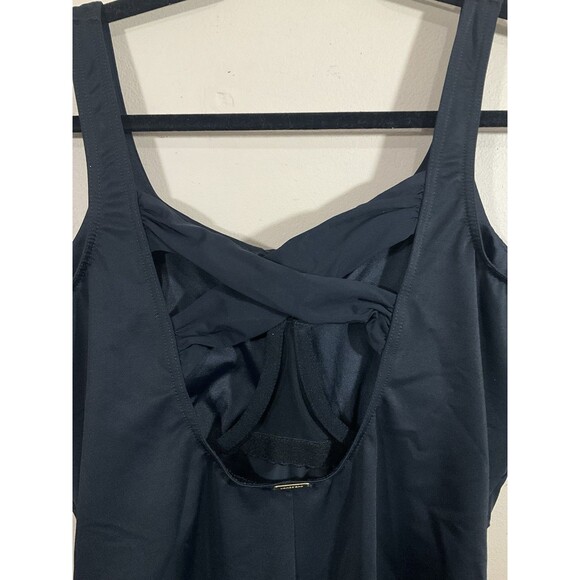 Lands End Womens SlenderSuit Carmela One Piece Swimsuit 16 Black Underwire NWOT - Picture 4 of 9